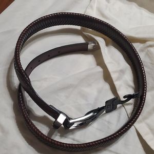 NWT Van Heusen Braided Leather Belt in Brown